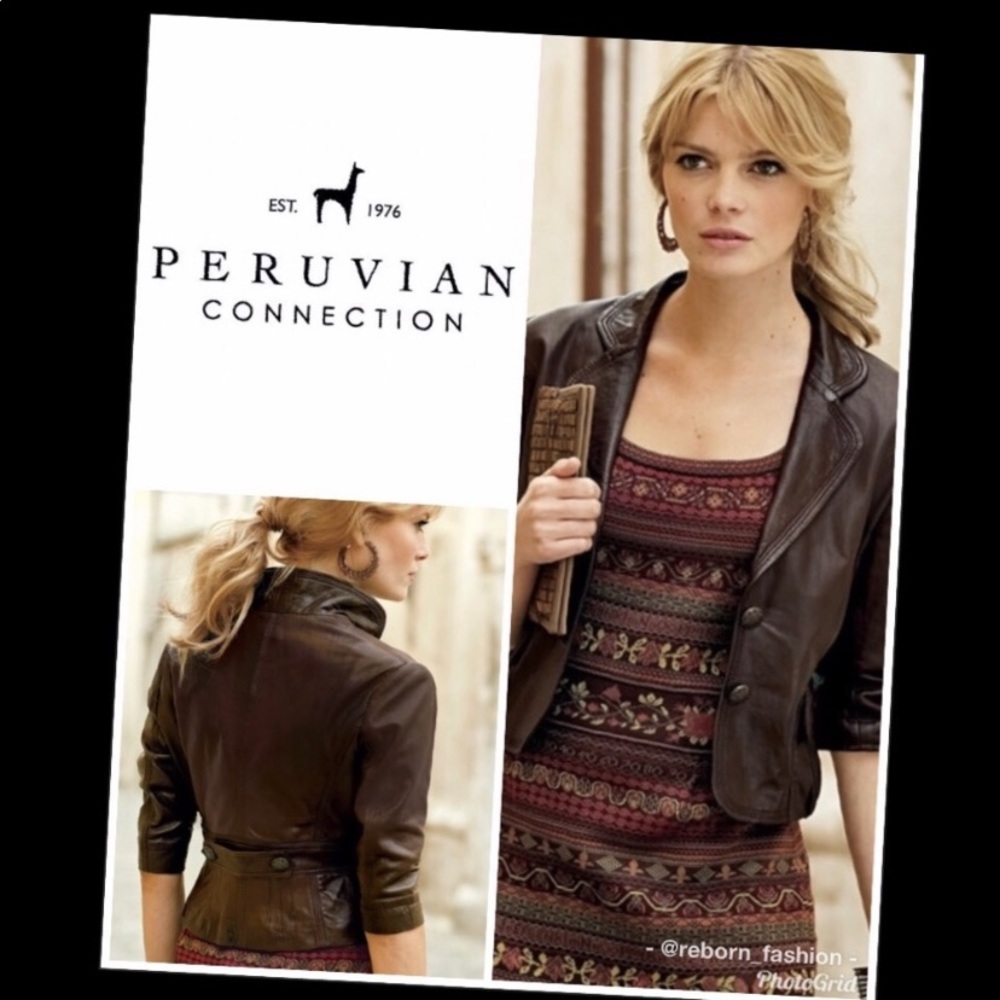 Peruvian connection leather jacket sz12